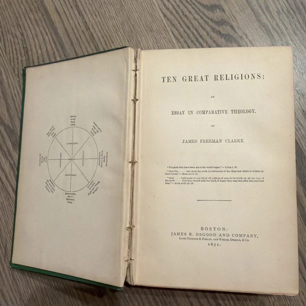 Ten‎ Great Religions (1871)  An Essay in Comparative Theology Rare Book OOP